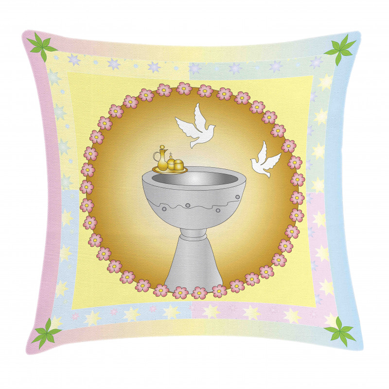 Leaves Stars Pigeons Pillow Cover