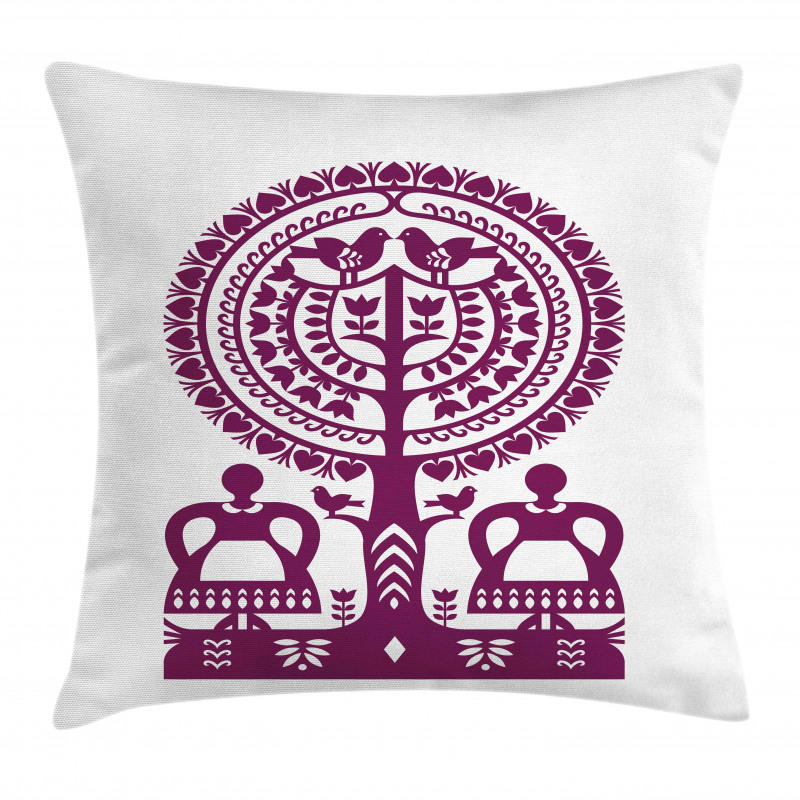 Polish Kurpie Papercuts Pillow Cover