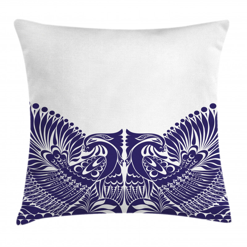 Polish Flourish Bird Print Pillow Cover