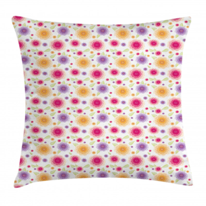 Flowers and Leaves Pillow Cover