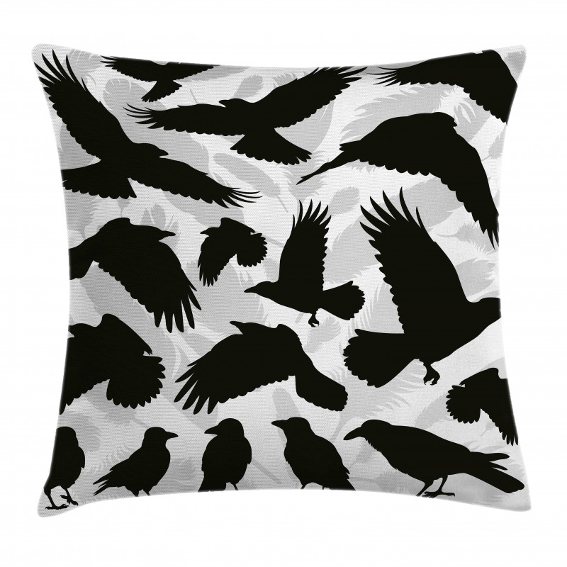 Birds and Feathers Pillow Cover