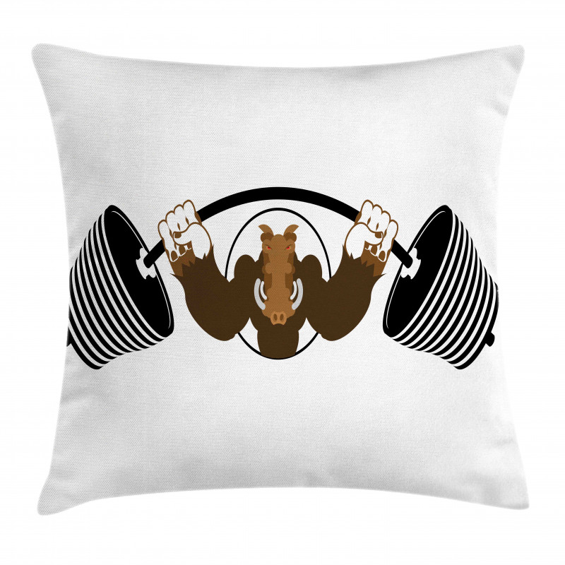 Strong Boar Lifts Barbell Pillow Cover