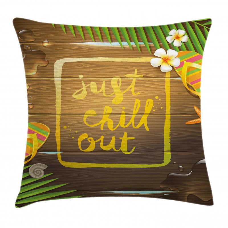 Summer Theme Calligraphy Pillow Cover