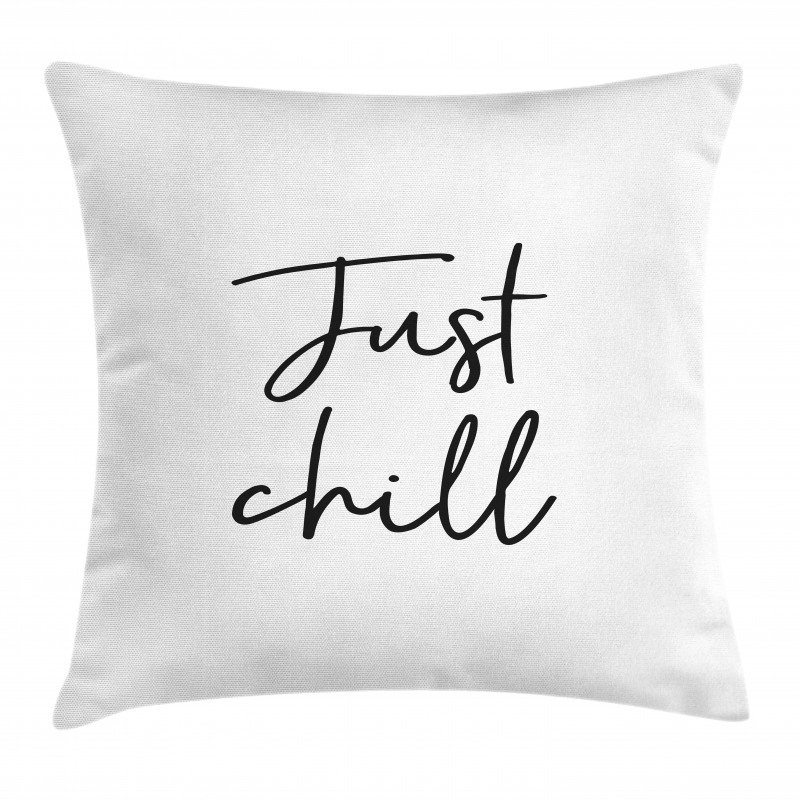 Hand Drawn Typography Pillow Cover