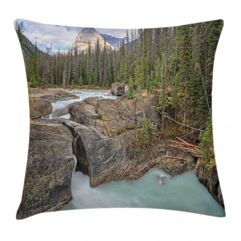 Natural Bridge from Rocks Pillow Cover