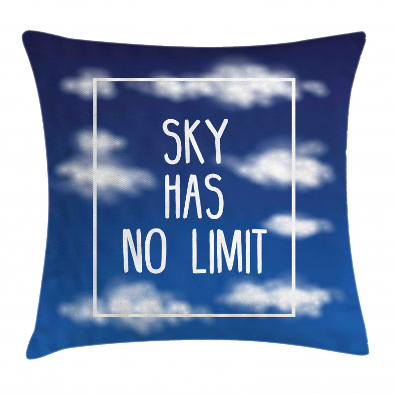 Sky Has No Limit Square Frame Pillow Cover