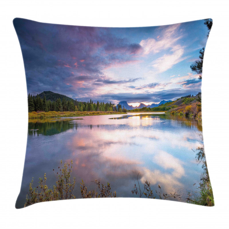 Sunset on Oxbow Bend Pillow Cover