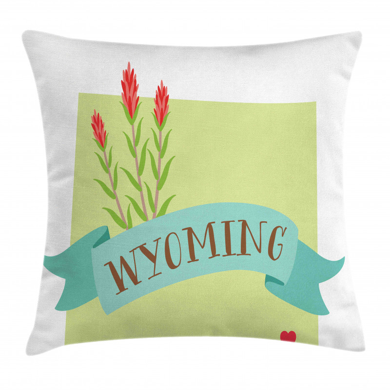 State Flower and Name Pillow Cover