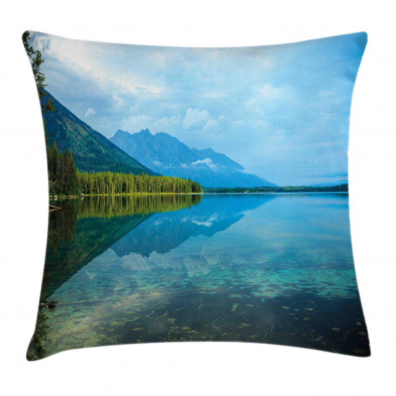 Reflections on Leigh Lake Pillow Cover