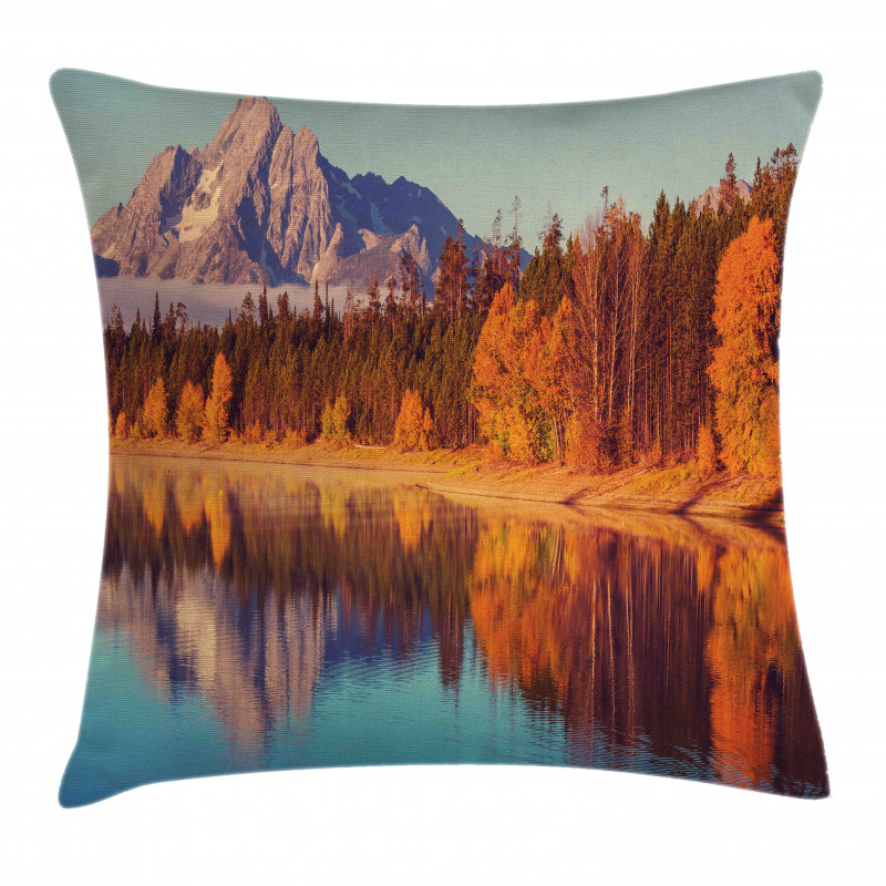 Grand Teton Fall Landscape Pillow Cover