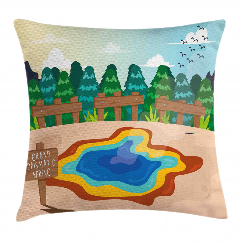 Cartoon Prismatic Spring Pillow Cover