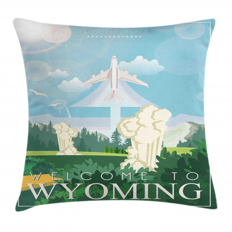 Traveling Equality State Pillow Cover