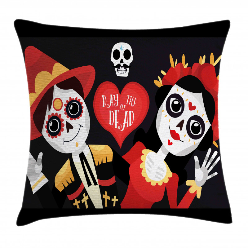 Sugar Skull Art Pillow Cover