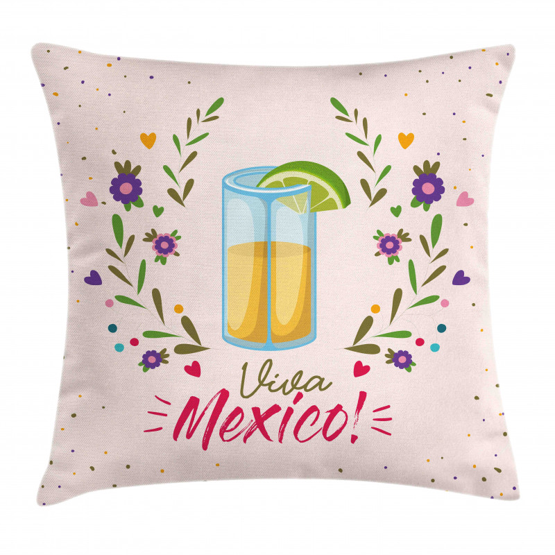 Floral Viva Mexico Pillow Cover