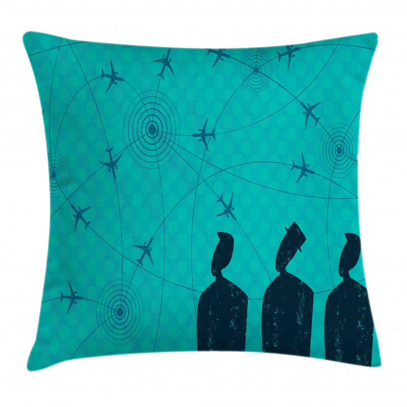 Men Look Flight Paths Pillow Cover