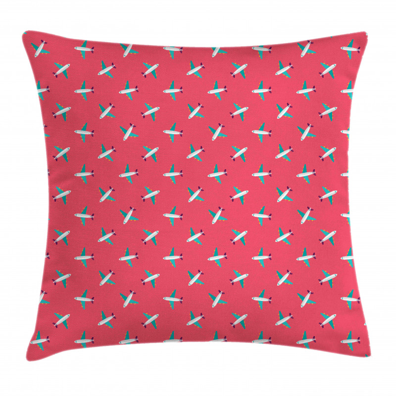 Nursery Cartoon Airplanes Pillow Cover