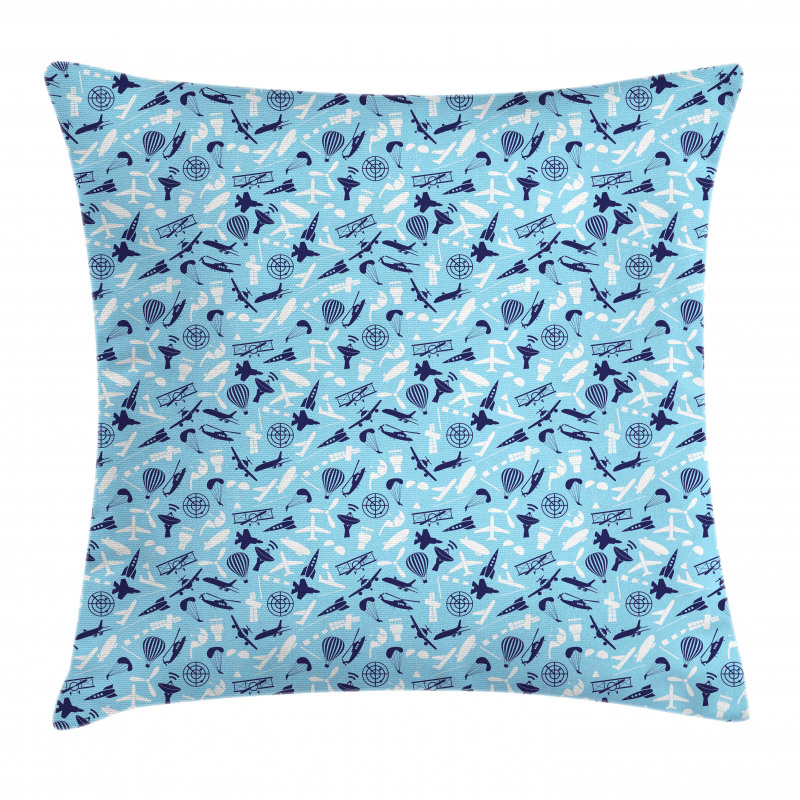 Aerial Crafts Pattern Pillow Cover