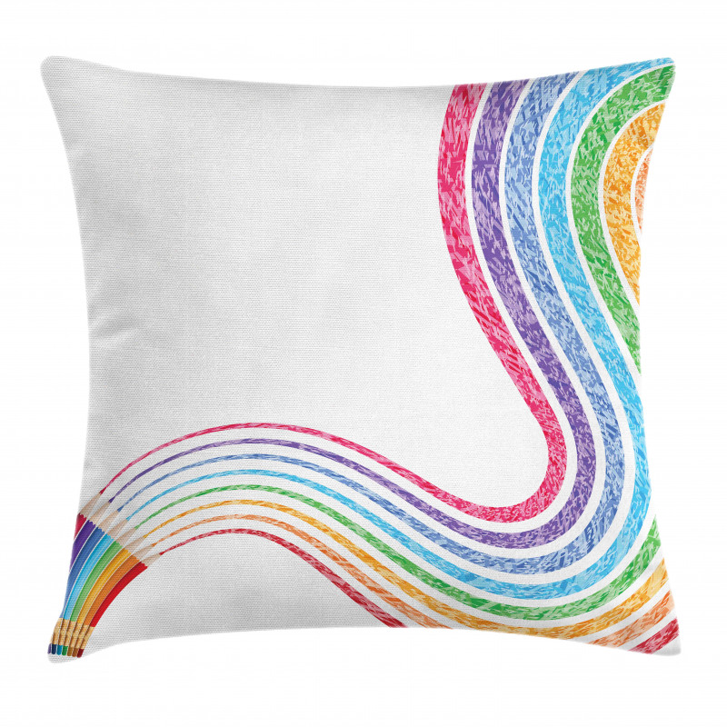 Imagination Themed Pencils Pillow Cover