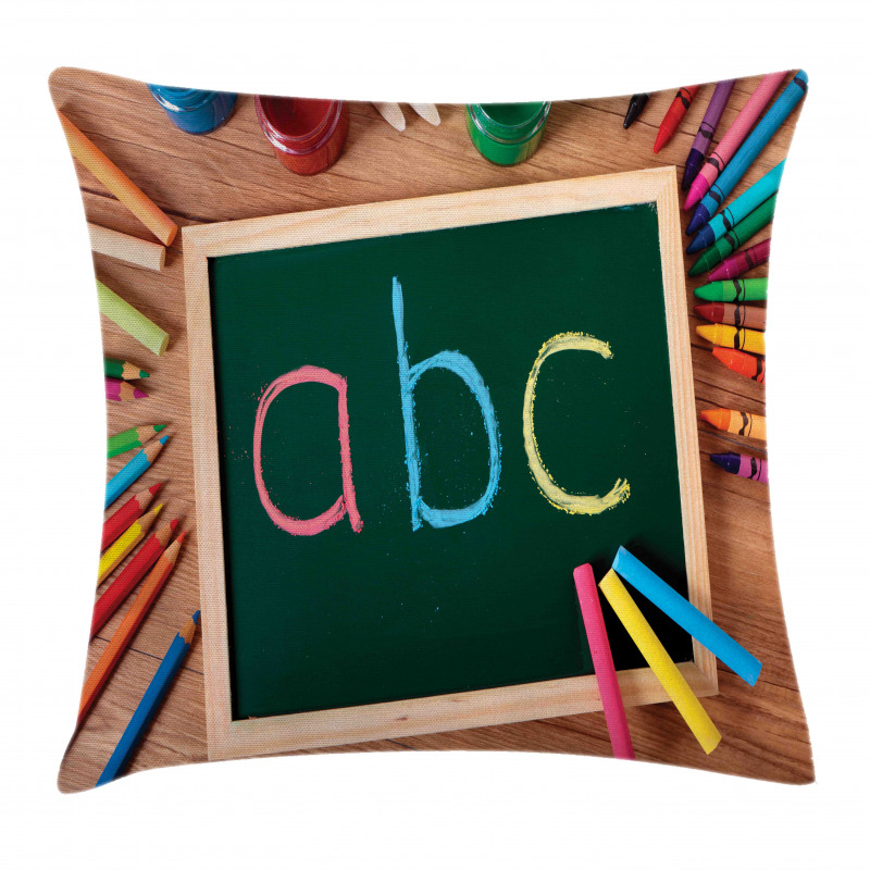 School Craft Themed Photo Pillow Cover