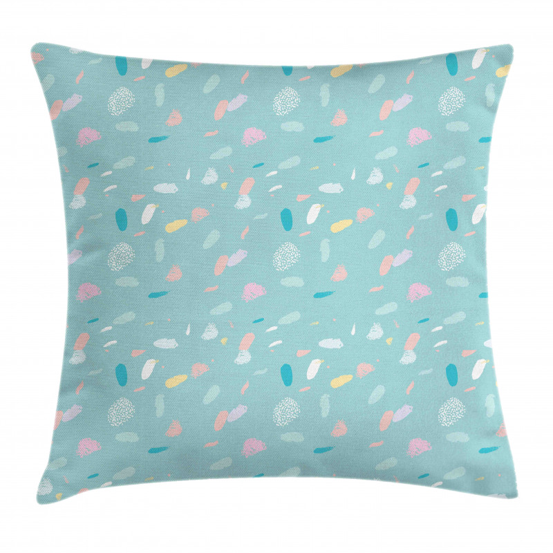 Pastel Strokes and Dots Pillow Cover