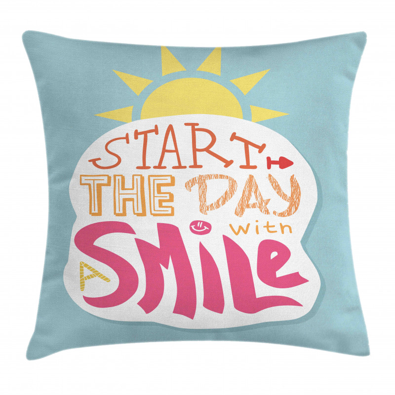 Start with a Smile Pillow Cover