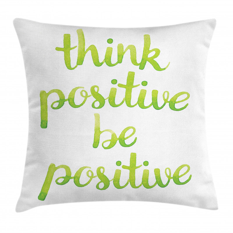 Words in Green Tone Pillow Cover