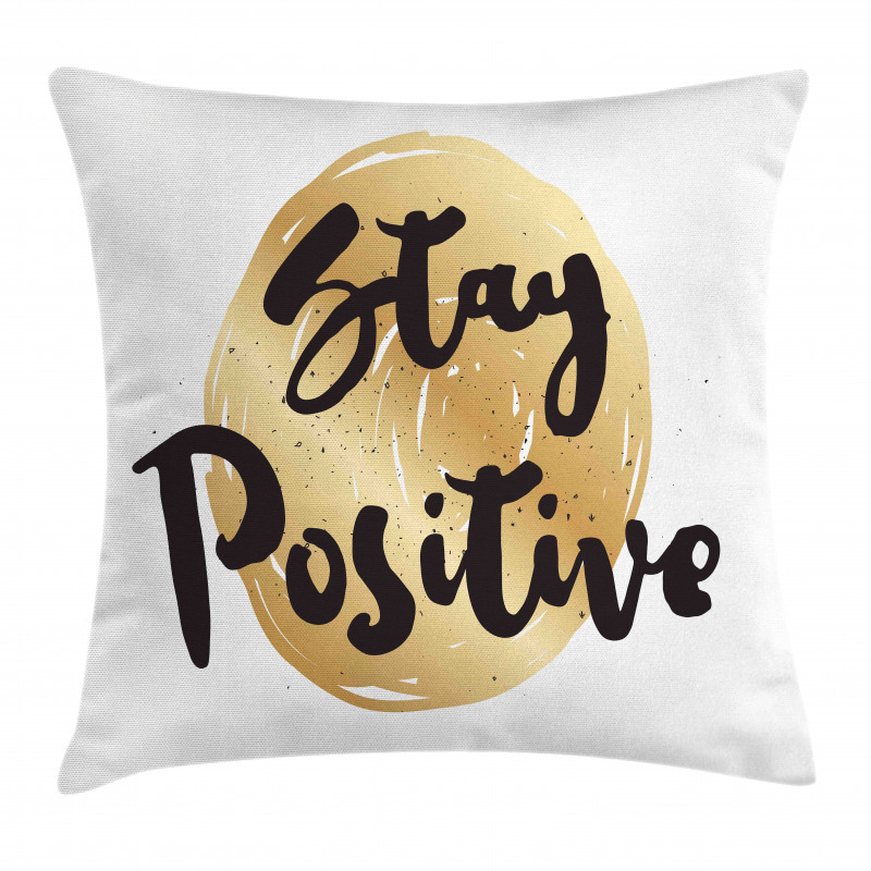 Phrase on Circular Pillow Cover