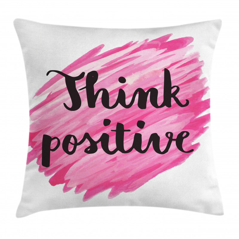 Text Pink Strokes Pillow Cover