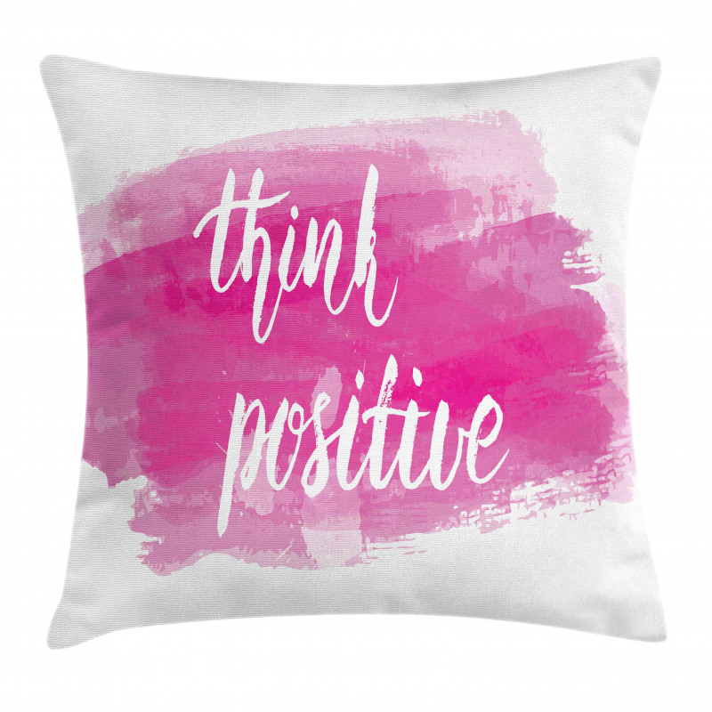 Calligraphy on Pink Pillow Cover