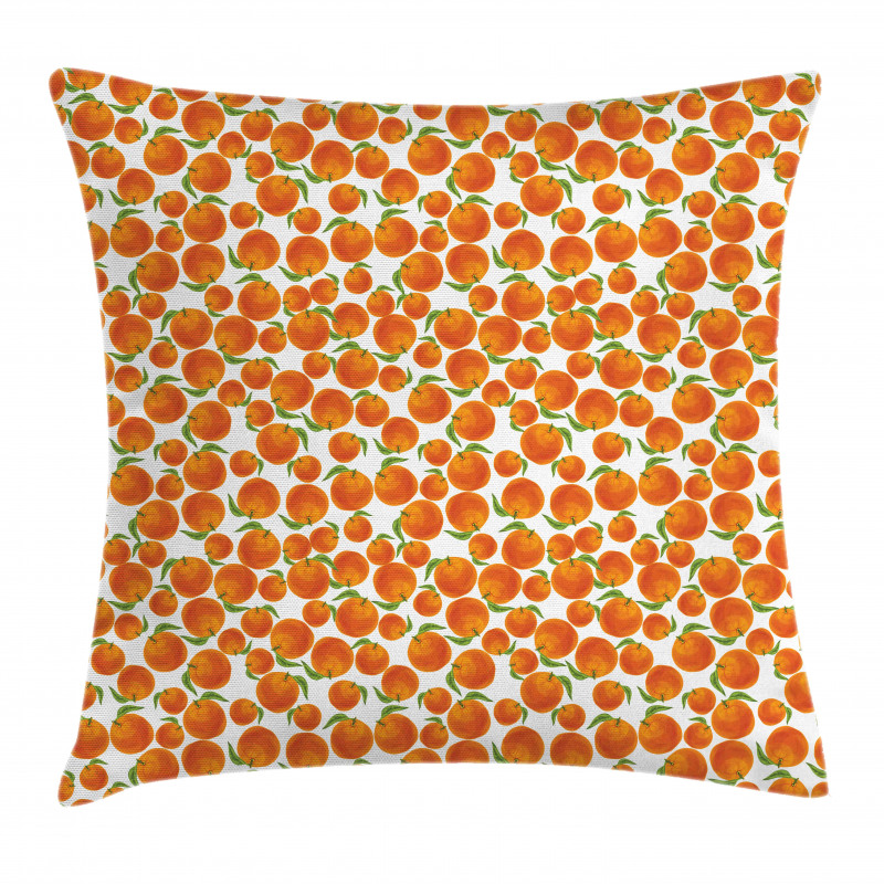 Organic Juicy Oranges Pillow Cover