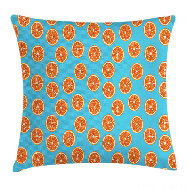 Exotic Citrus Fruit Round Pillow Cover