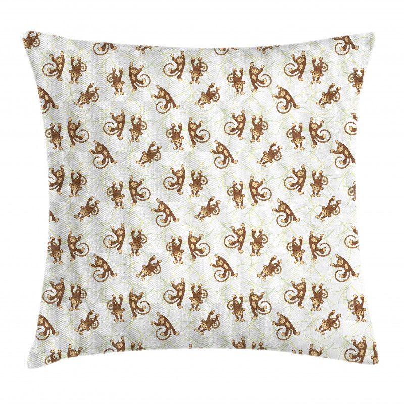 Cheerful Monkeys Pillow Cover