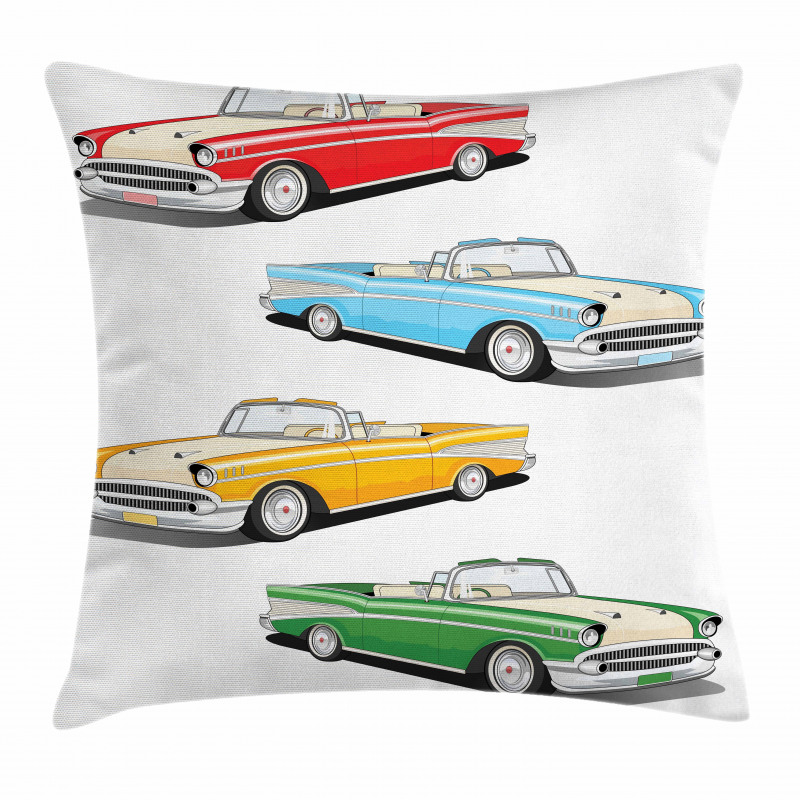 Roadsters Old Vintage Pillow Cover