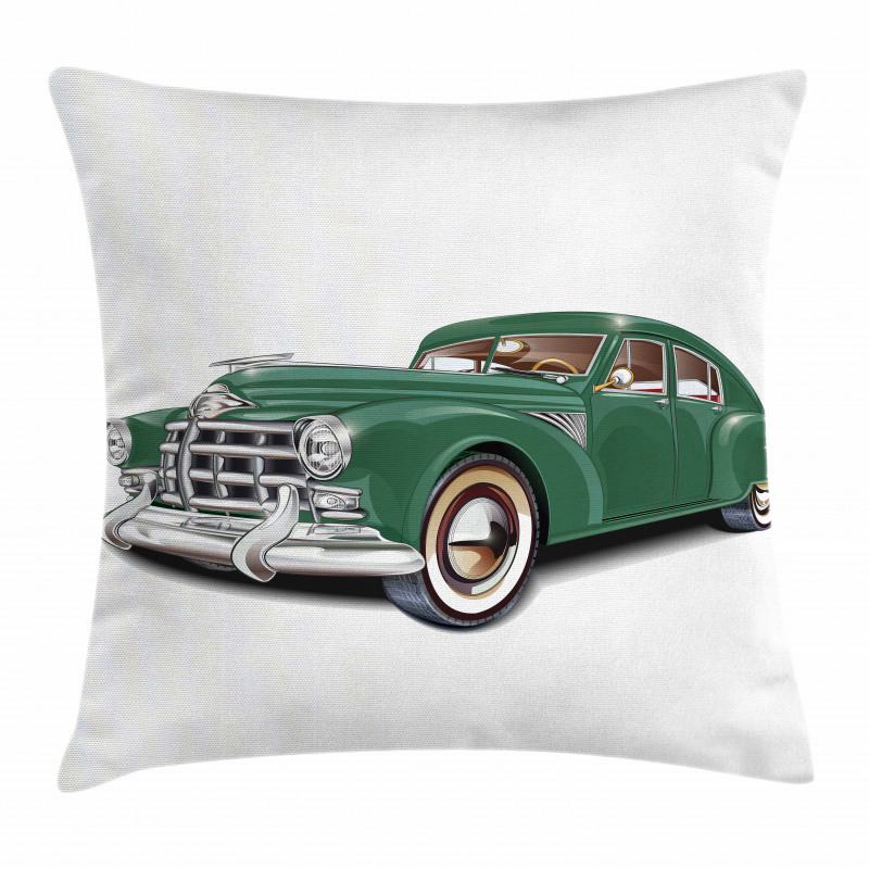 Nostalgic Vintage Car Pillow Cover