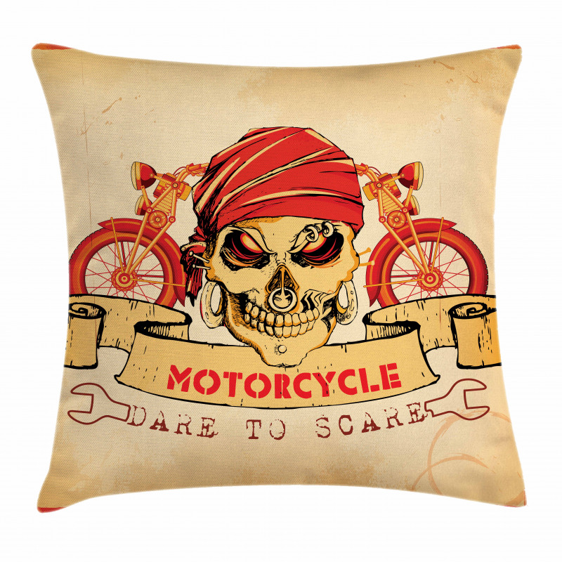 Spooky Racer Motorcycle Pillow Cover