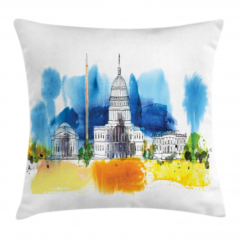 White House Paint Pillow Cover