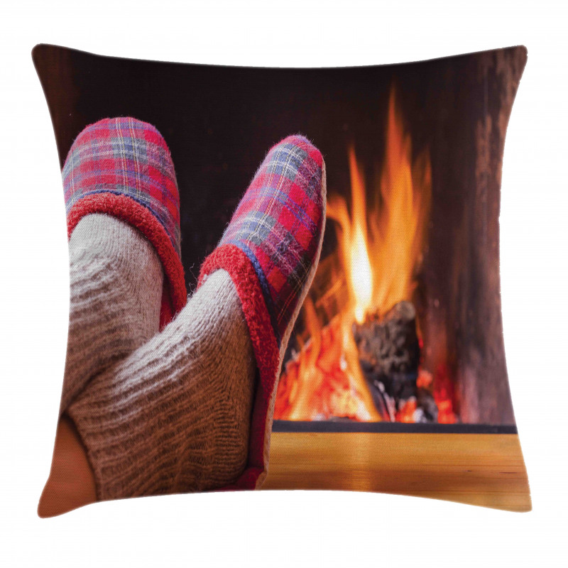 Cozy Socks and Slippers Pillow Cover