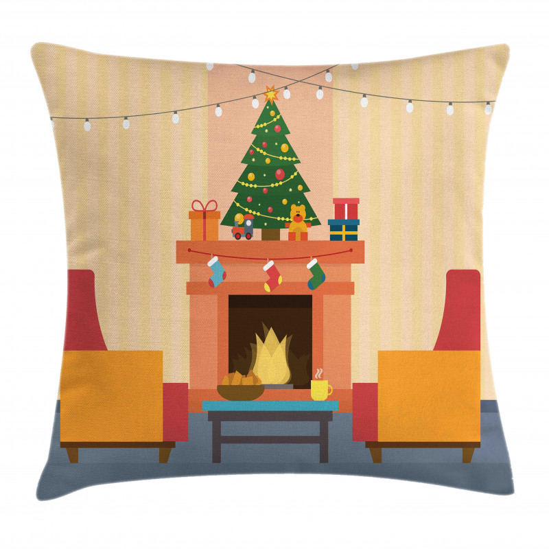 Cartoon Xmas Interior Pillow Cover