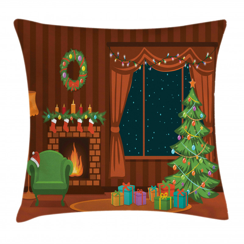 Cartoon Christmas Room Pillow Cover