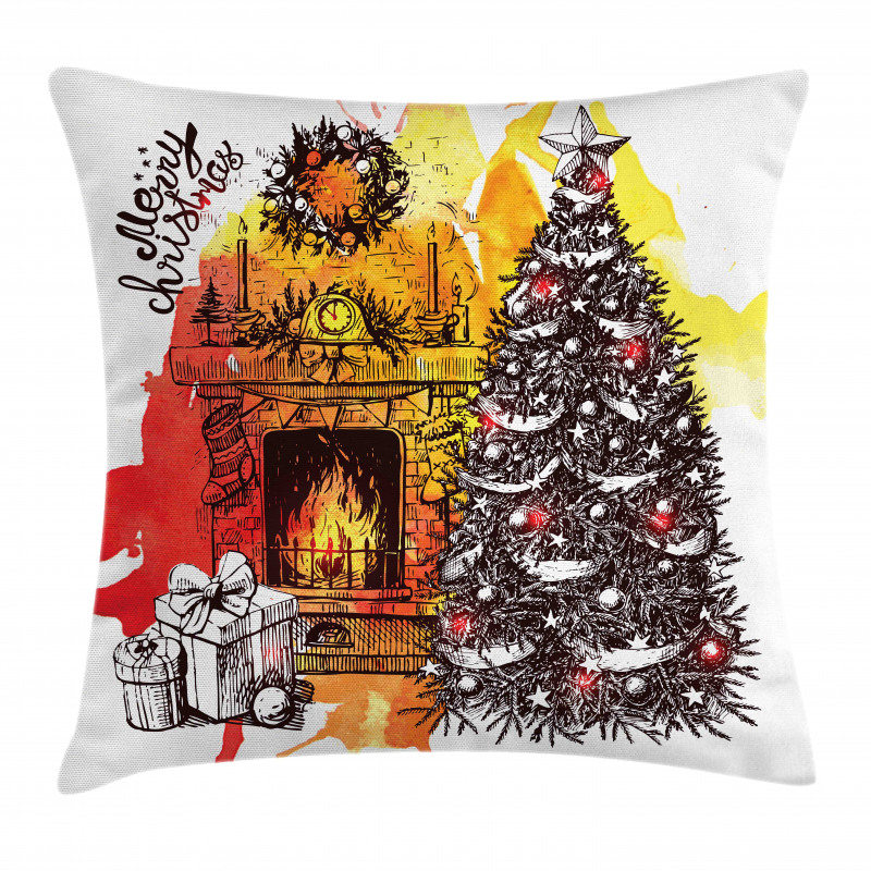 Christmas Sketch Pillow Cover