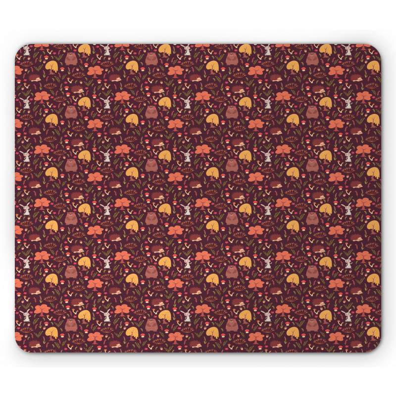 Bear Hedgehog Rabbit Mouse Pad