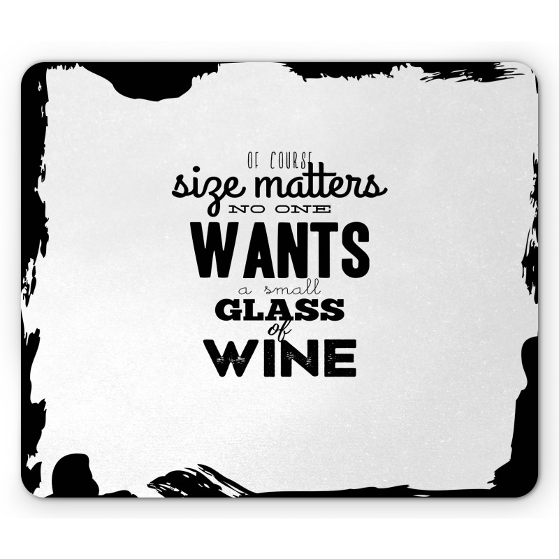 Funny Drinking Words Wine Mouse Pad