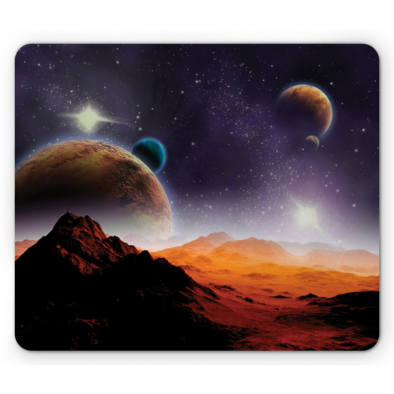 Solar Sky Orbit Comet Mouse Pad