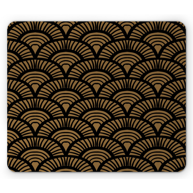 Retro Art Deco Seashells Mouse Pad