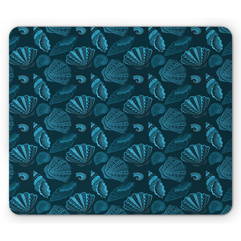 Underwater Sea Shells Art Mouse Pad