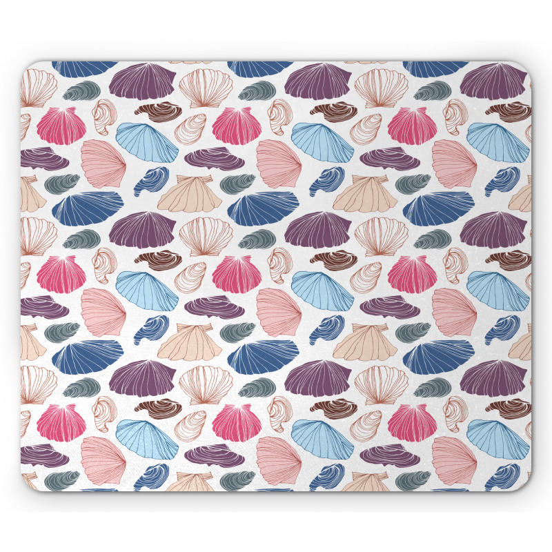 Hand Drawn Colorful Shells Mouse Pad