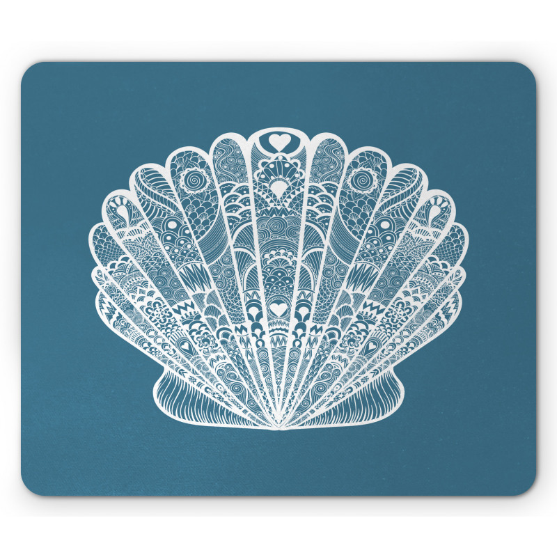 Zentangle Look Sea Shell Mouse Pad