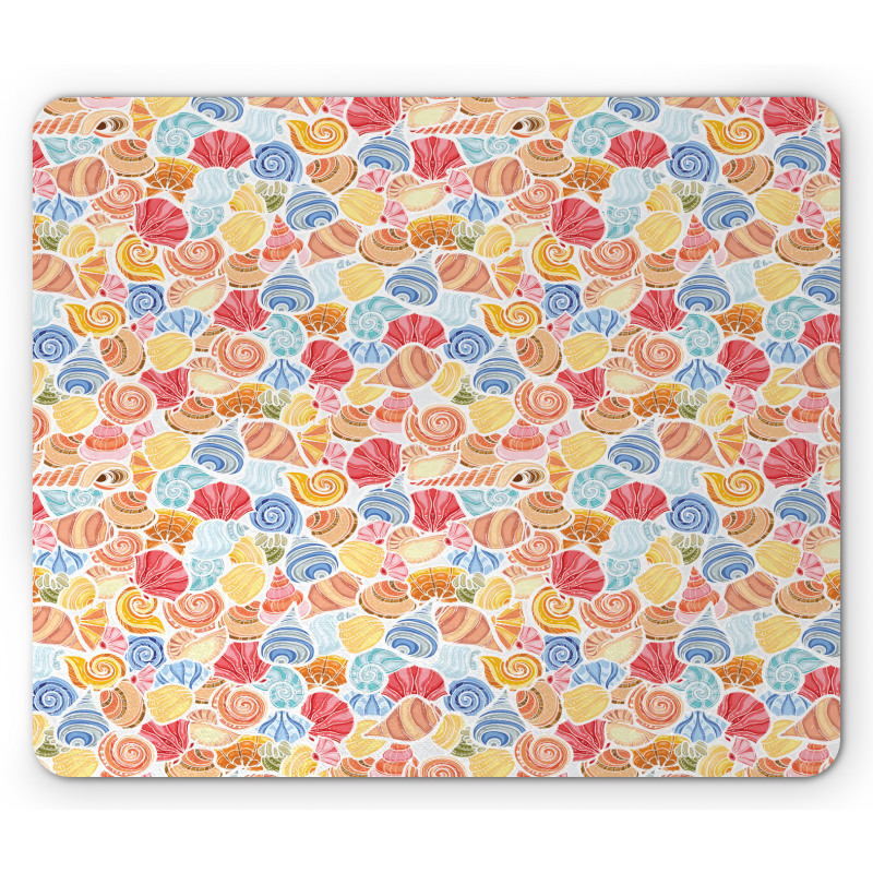 Colorful Sea Life Shells Mouse Pad