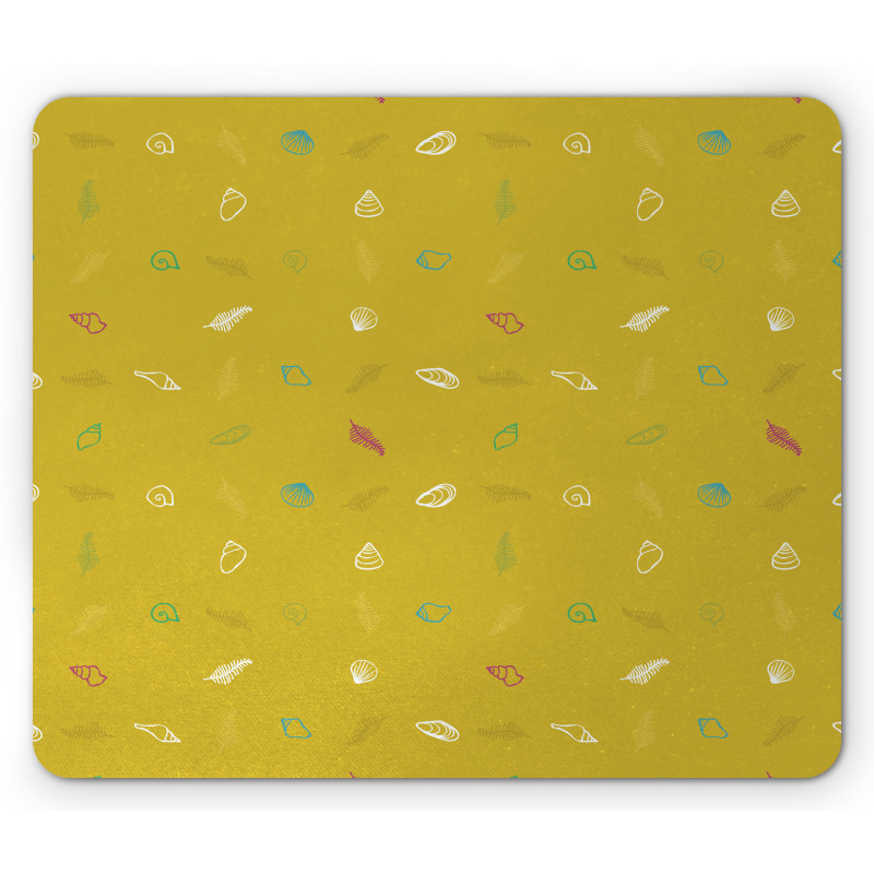 Snail Shells Sea Fern Art Mouse Pad