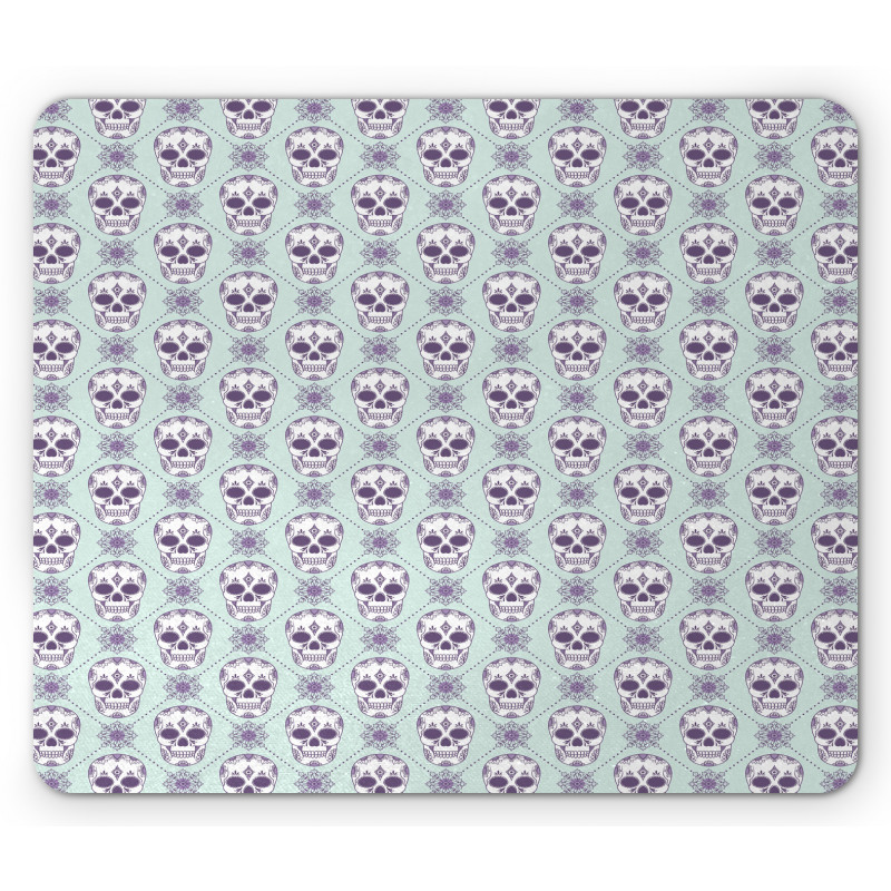 Floral Damask Skulls Mouse Pad